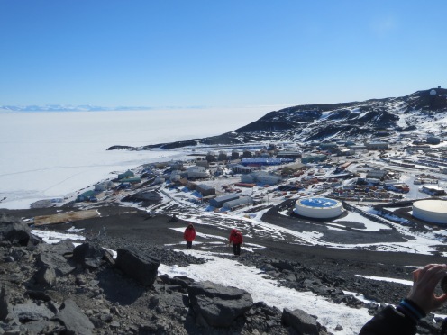 Looking down at McMurdo from the top of Ob Hill